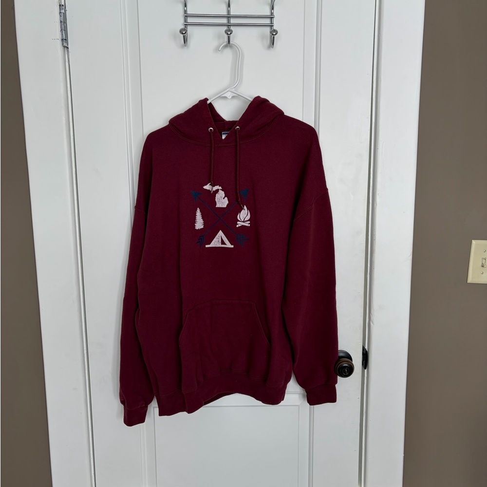 Jerzees Maroon Hoodie